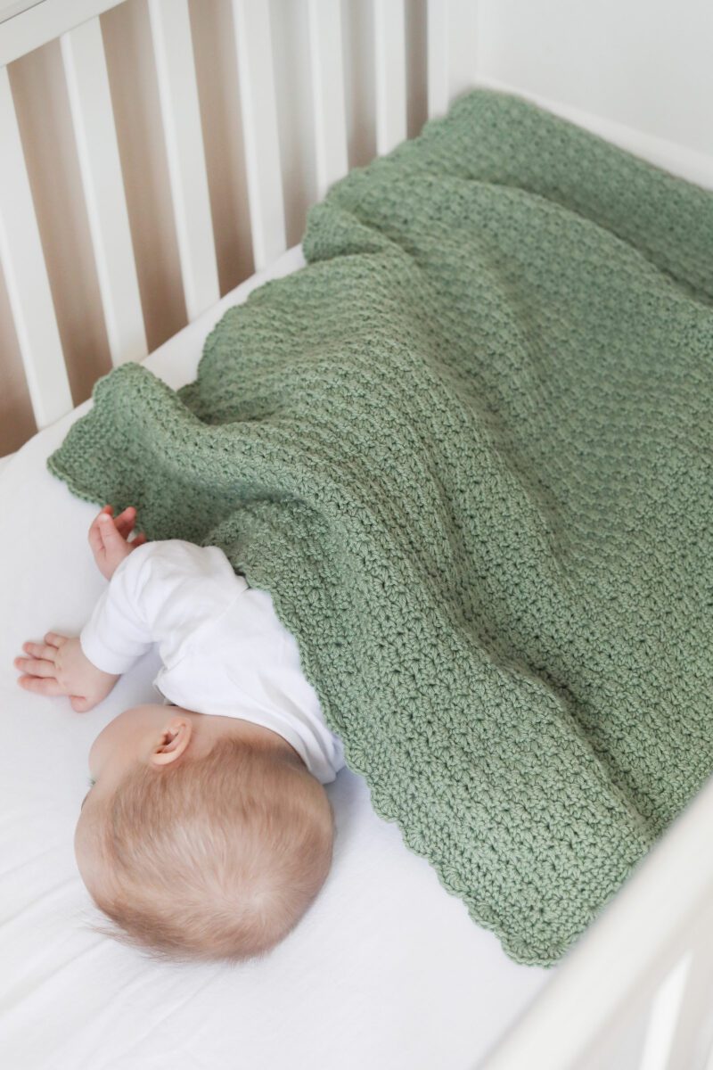 Handmade Crochet Blanket Nunuberry Pistachio