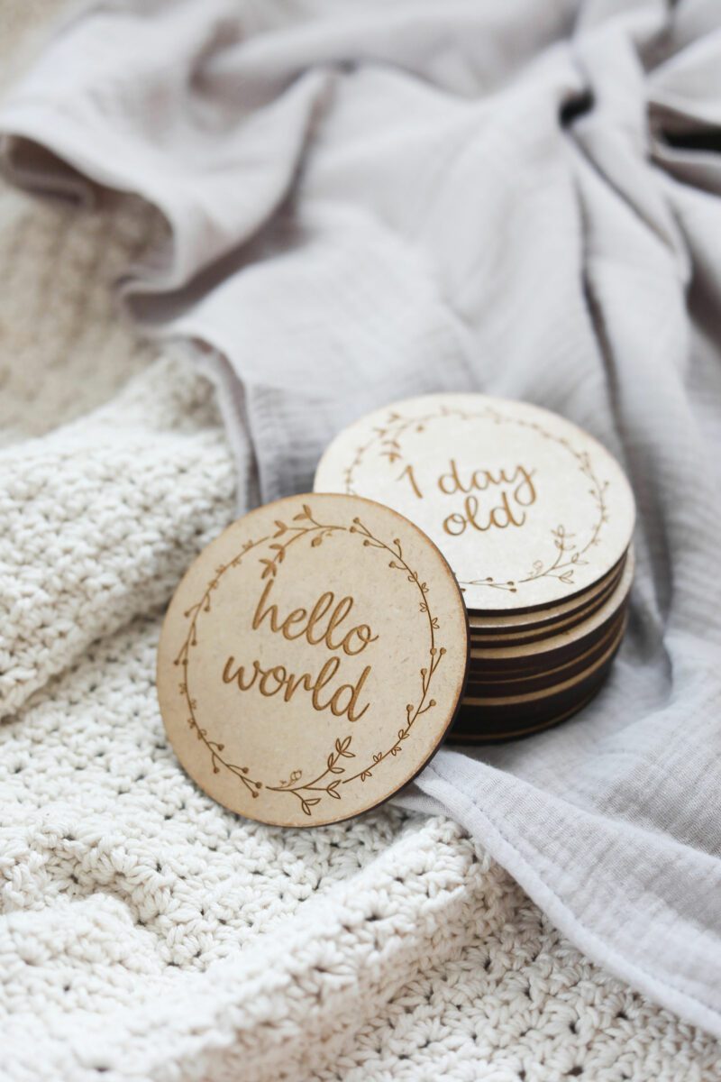 Nunuberry Wooden Milestone discs